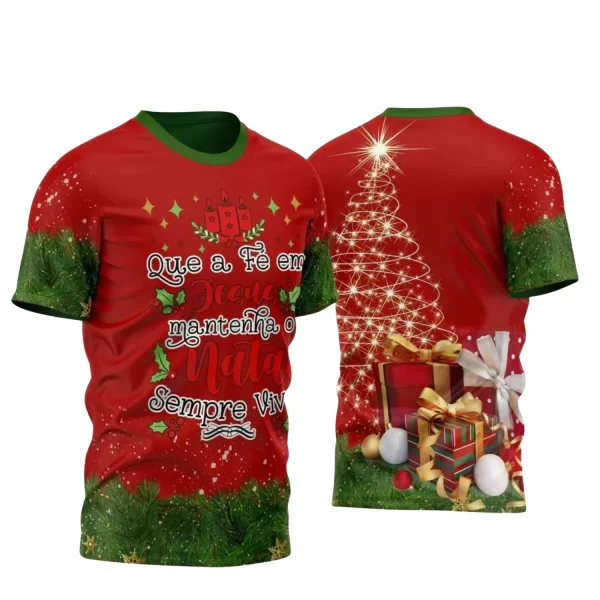 Arte Vetor - Camisa Natalina - Natal 2024 - Natal Família