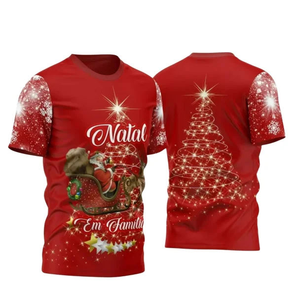 Arte Vetor - Camisa Natalina - Natal 2024 - Natal Família