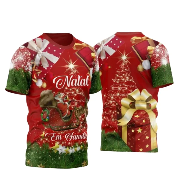 Arte Vetor - Camisa Natalina - Natal 2024 - Natal Família