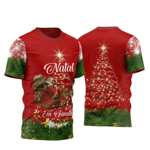 Arte Vetor - Camisa Natalina - Natal 2024 - Natal Família
