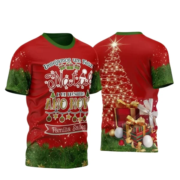 Arte Vetor - Camisa Natalina - Natal 2024 - Natal Família