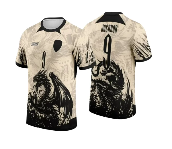 Camisa Interclasse Escolar Tema Dragão Negro