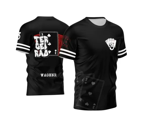 Arte Vetor Camisa Preta - Interclasse 2024 - Jogos Internos 2024 - Terceirão 2024 - Nipes Cartas 