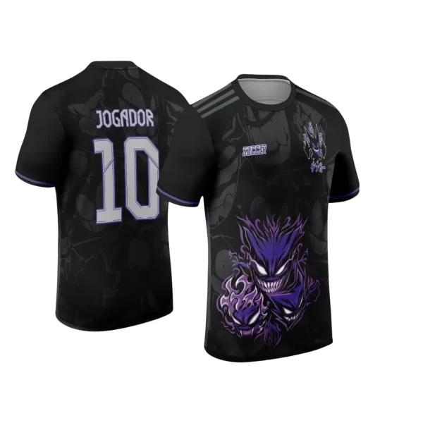 Arte Vetor Camisa Preta - Interclasse 2024 - Jogos Internos 2024 - Time Amador - Gengar