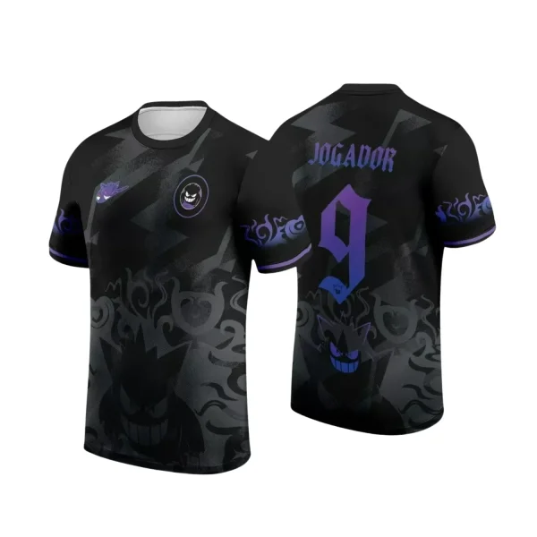 Arte Vetor Camisa Preta - Interclasse 2024 - Jogos Internos 2024 - Time Amador - Gengar