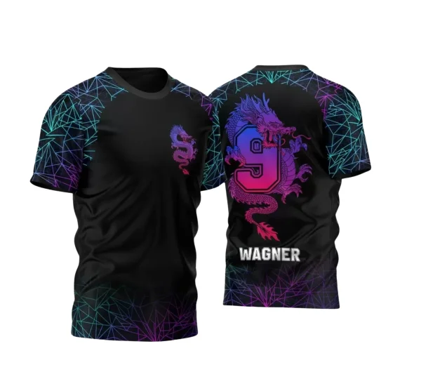 Arte Vetor Camisa Preta - Nono Ano 2024 - Interclasse 2024 - Formandos 2024 - Dragão