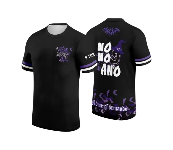 Arte Vetor Camisa Preta - Nono Ano 2024 - Interclasse 2024 - Formandos 2024 - Morcegos