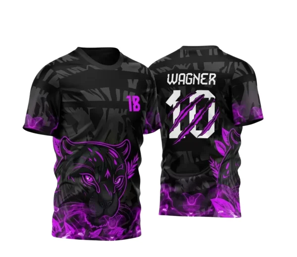 Arte Vetor -  Camisa Preta de Interclasse - Pantera Negra - 2024 - 2025