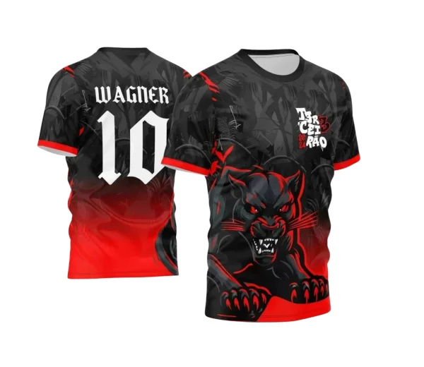 Arte Vetor -  Camisa Preta de Interclasse - Pantera Negra - 2024 - 2025