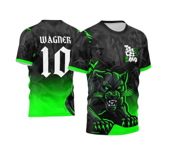 Arte Vetor -  Camisa Preta de Interclasse - Pantera Negra - 2024 - 2025