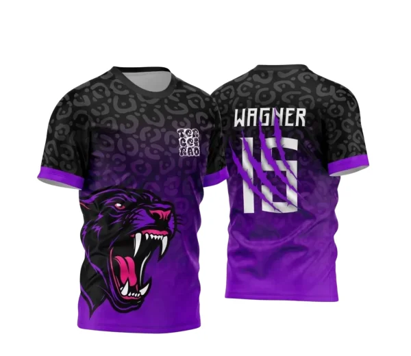 Arte Vetor -  Camisa Preta de Interclasse - Pantera Negra - 2024 - 2025