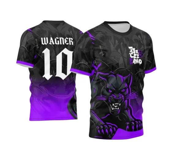 Arte Vetor -  Camisa Preta de Interclasse - Pantera Negra - 2024 - 2025