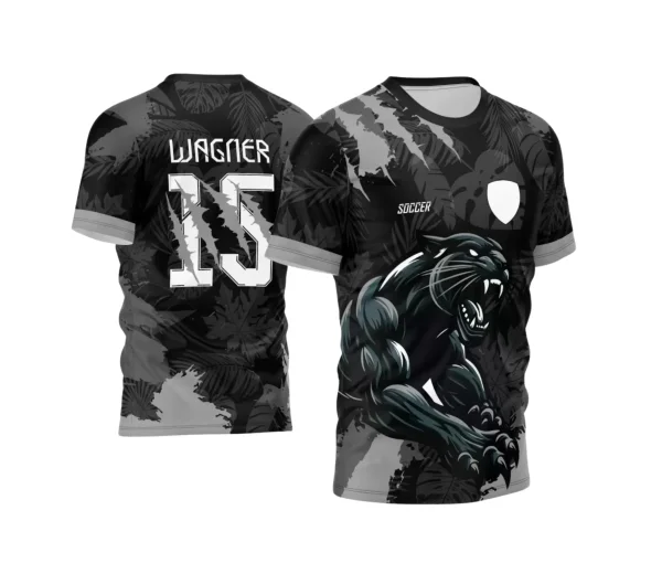 Arte Vetor -  Camisa Preta de Interclasse - Pantera Negra - 2024 - 2025