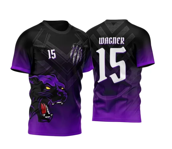 Arte Vetor -  Camisa Preta de Interclasse - Pantera Negra - 2024 - 2025