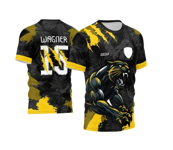 Arte Vetor -  Camisa Preta de Interclasse - Pantera Negra - 2024 - 2025