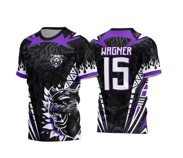 Arte Vetor -  Camisa Preta de Interclasse - Pantera Negra - 2024 - 2025