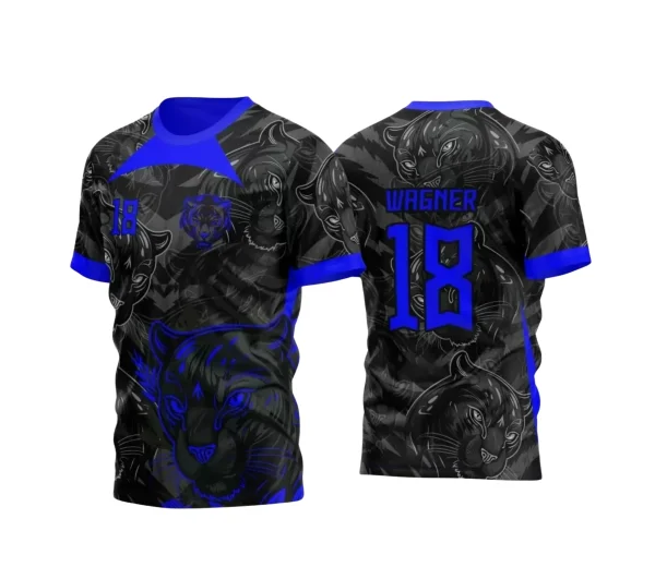 Arte Vetor -  Camisa Preta de Interclasse - Pantera Negra - 2024 - 2025