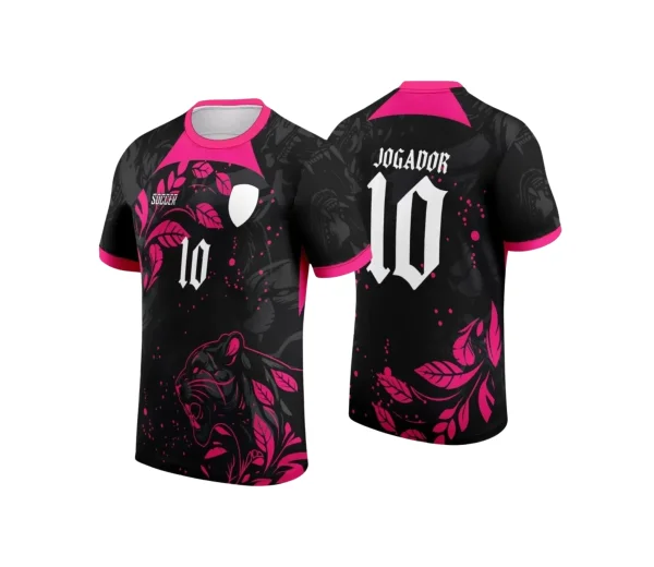 Arte Vetor -  Camisa Preta de Interclasse - Pantera Negra - 2024 - 2025