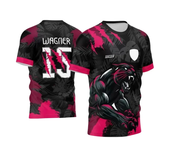 Arte Vetor -  Camisa Preta de Interclasse - Pantera Negra - 2024 - 2025