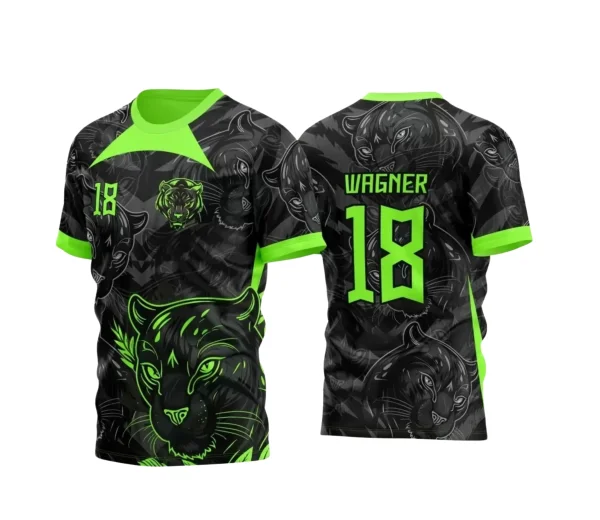 Arte Vetor -  Camisa Preta de Interclasse - Pantera Negra - 2024 - 2025