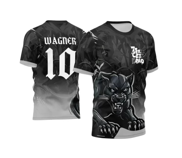 Arte Vetor -  Camisa Preta de Interclasse - Pantera Negra - 2024 - 2025