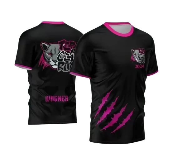 Arte Vetor -  Camisa Preta de Interclasse - Pantera Negra - 2024 - 2025