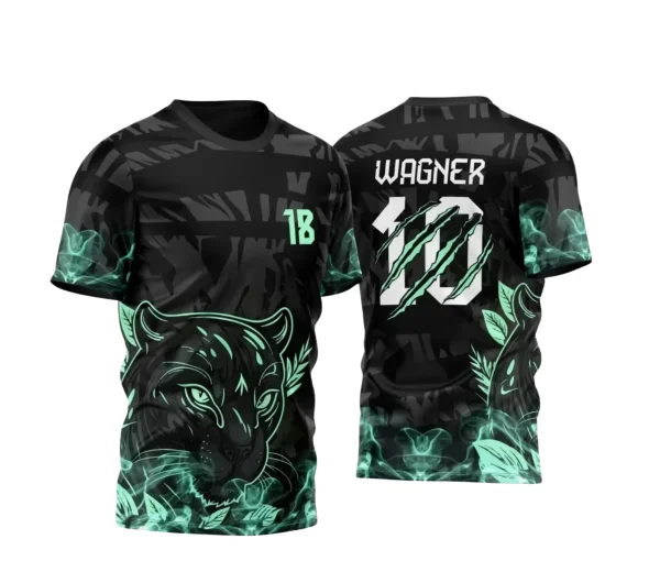 Arte Vetor -  Camisa Preta de Interclasse - Pantera Negra - 2024 - 2025