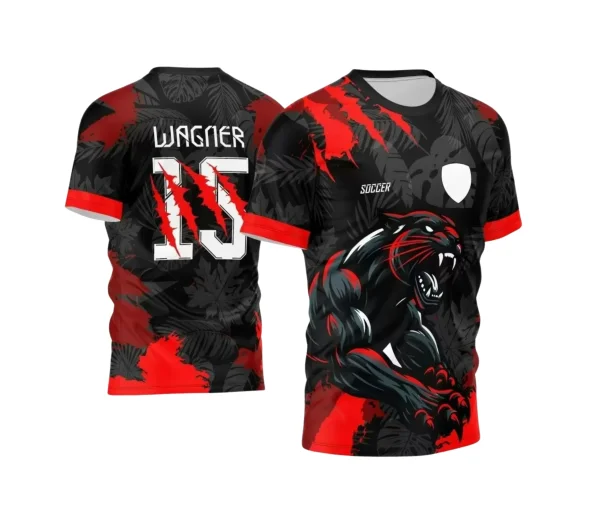 Arte Vetor -  Camisa Preta de Interclasse - Pantera Negra - 2024 - 2025