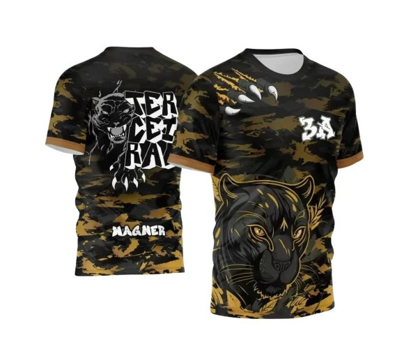 Arte Vetor -  Camisa Preta de Interclasse - Pantera Negra - 2024 - 2025