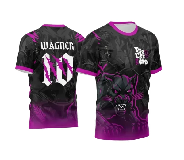 Arte Vetor -  Camisa Preta de Interclasse - Pantera Negra - 2024 - 2025