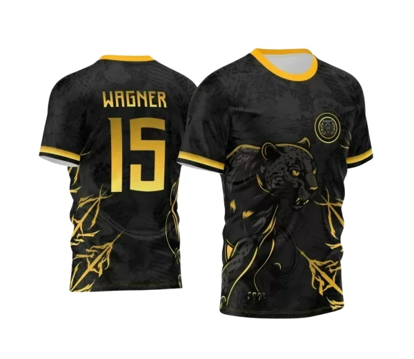 Arte Vetor -  Camisa Preta de Interclasse - Pantera Negra - 2024 - 2025