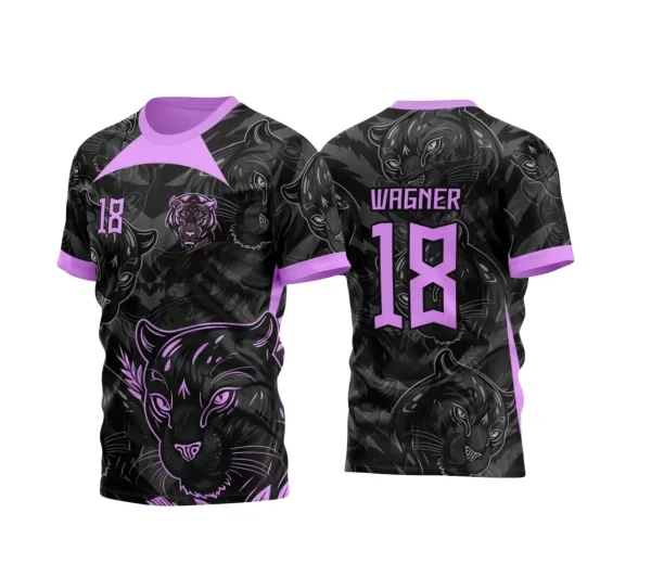 Arte Vetor -  Camisa Preta de Interclasse - Pantera Negra - 2024 - 2025