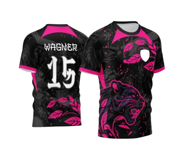 Arte Vetor -  Camisa Preta de Interclasse - Pantera Negra - 2024 - 2025