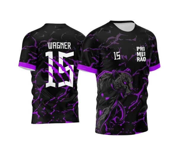 Arte Vetor -  Camisa Preta de Interclasse - Pantera Negra - 2024 - 2025