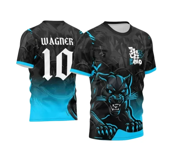 Arte Vetor -  Camisa Preta de Interclasse - Pantera Negra - 2024 - 2025