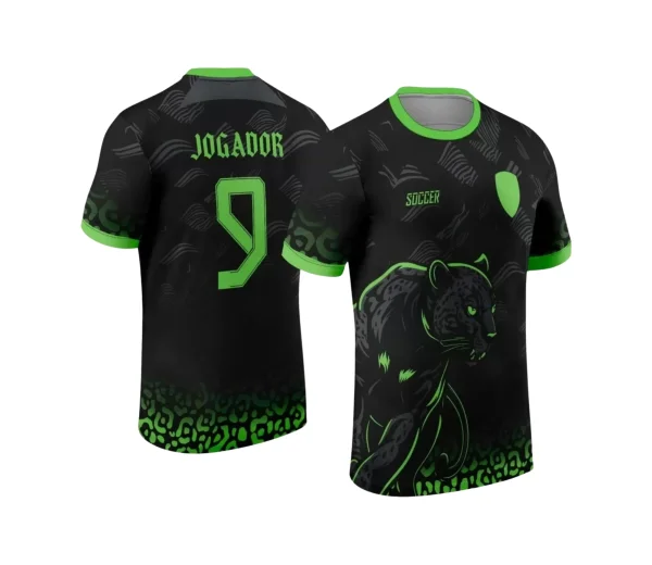 Arte Vetor -  Camisa Preta de Interclasse - Pantera Negra - 2024 - 2025