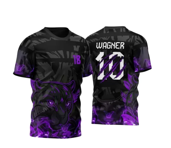 Arte Vetor -  Camisa Preta de Interclasse - Pantera Negra - 2024 - 2025