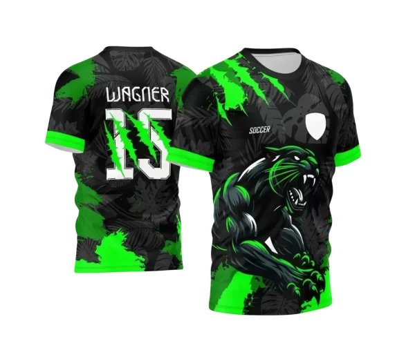 Arte Vetor -  Camisa Preta de Interclasse - Pantera Negra - 2024 - 2025