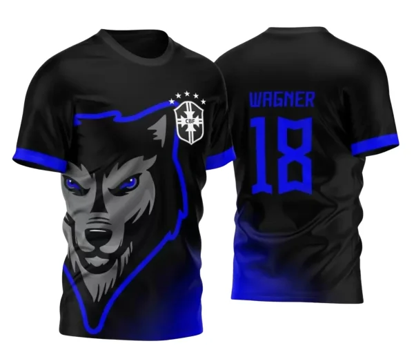 Camisa Interclasse Escolar Tema Lobo