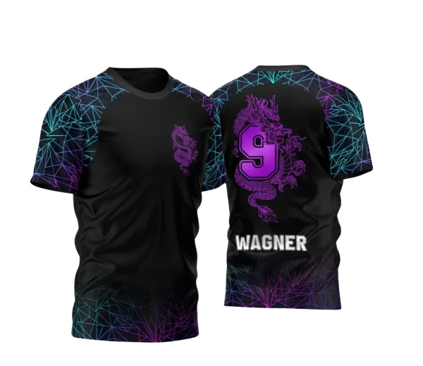 Arte Vetor Camisa Preta e Roxa - Nono Ano 2024 - Interclasse 2024 - Formandos 2024 - Dragão