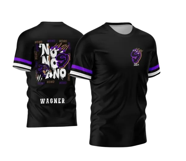 Arte Vetor Camisa Preta e Roxa - Nono Ano 2024 - Interclasse 2024 - Formandos 2024 - Pantera