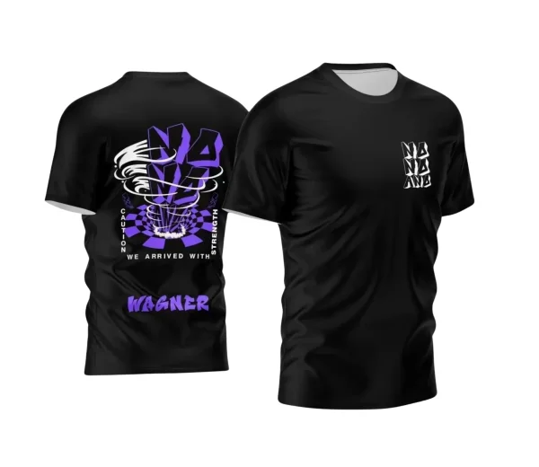 Arte Vetor Camisa Preta e Roxa - Nono Ano 2024 - Interclasse 2024 - Formandos - Furacão 