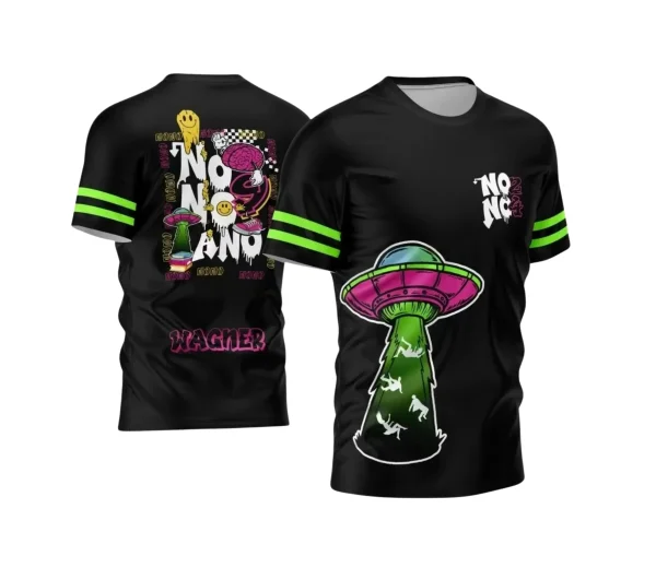 Arte Vetor Camisa Preta e Verde - Nono Ano 2024 - Interclasse 2024 - Formandos 2024 - Alien