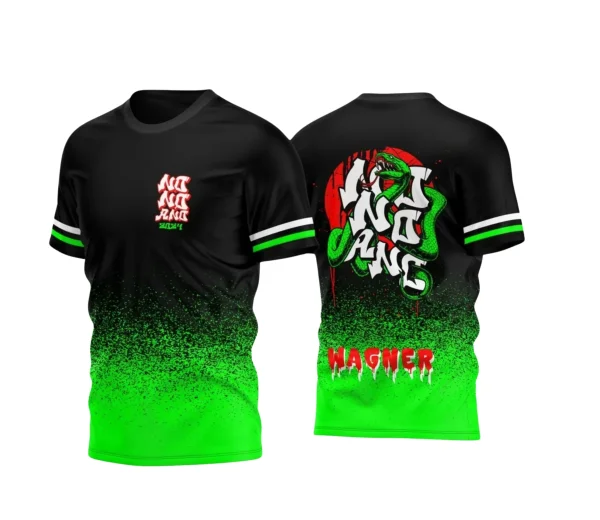 Arte Vetor Camisa Preta e Verde - Nono Ano 2024 - Interclasse 2024 - Formandos - Cobra Verde