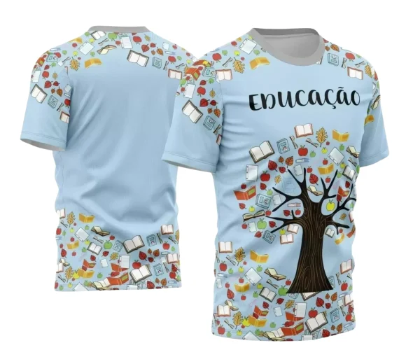 Camisa Professor Professora Árvore Livros