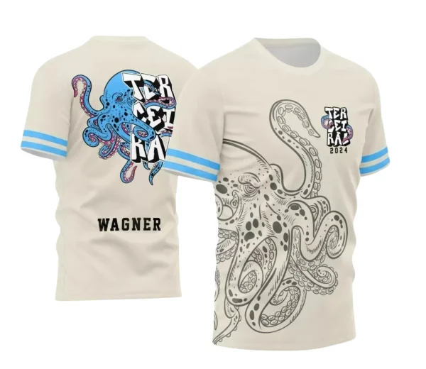 Terceirão Polvo – Estampa Camiseta Escolar Vetor