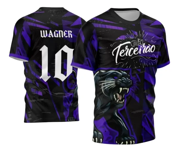 Arte Vetor Camisa Terceirão Pantera Negra Esportiva 2024