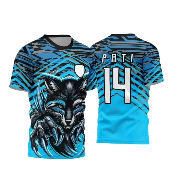 Arte Vetor - Camisa de Interclasse Azul - Jogos Internos - Raposa - 2024 - 2025