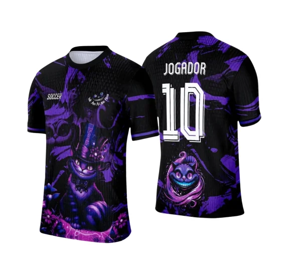 Camisa Interclasse Gato Cheshire – Arte Vetor Pronta