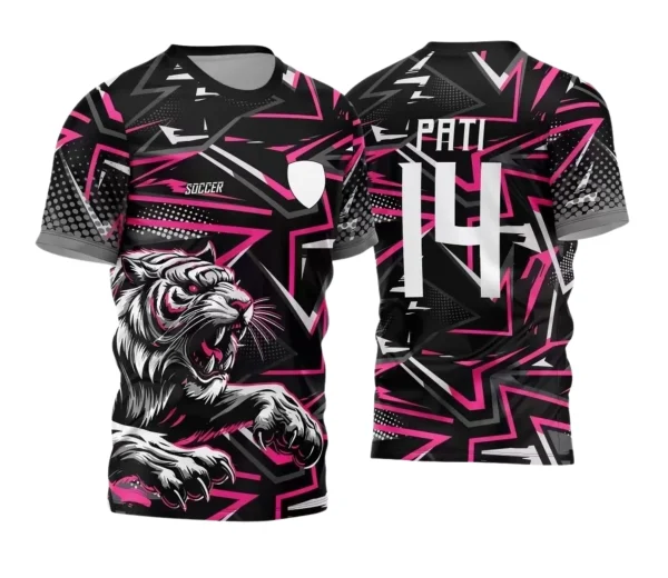 Camisa Interclasse Personalizada – Tigre Rosa